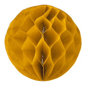 Boule en Papier Alvéolée Jaune